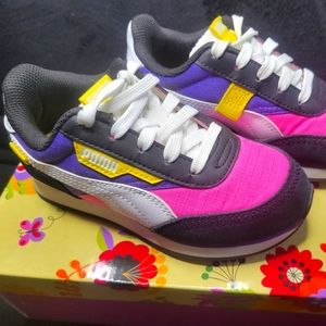 Multi Color Toddler Girl Puma Sneakers